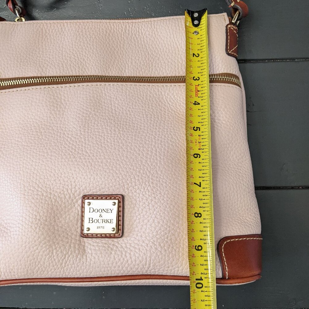 Dooney & Bourke Pink Crossbody Leather Trim Shoulder Bag - Picture 11 of 13